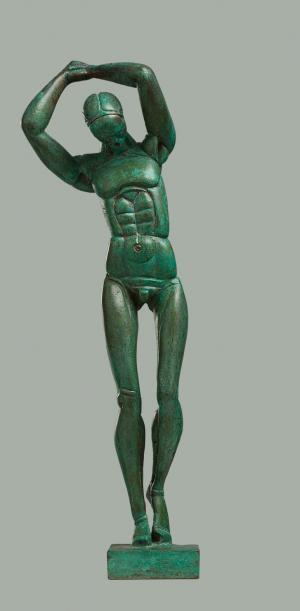 Patinated bronze figure. 2015. 32cm