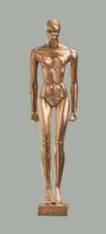  Polished bronze figure. 2014. 53cm.