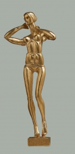  Polished brass figure. 2016. 38cm.
